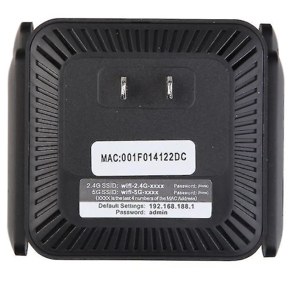 Antenne Signal Booster, 2,4 5g Dual Band Wireless Extender Repeater 1200m Wifi Booster forstærker (farve: sort) black