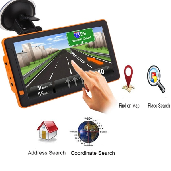 GPS-navigation til bil 9 tommer kapacitiv skærm 256 8G lastbilnavigator Seneste kort