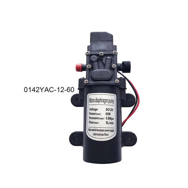 Vatten högtrycksmembranpump Elektrisk självsugande pump 60w 12v 5l/min Automatisk brytare as shown