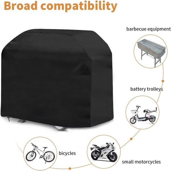 (170*62*118cm)BBQ Cover Heavy Duty Tarp Gas BBQ Grill Cover med förvaringspåse Vattentätt cover Anti vind, UV, vatten, damm, snö