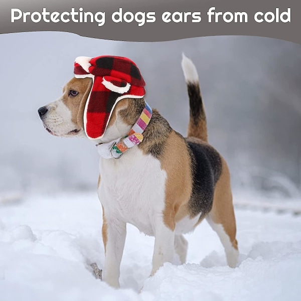 Koiran hatut kuulosuojaimilla Lemmikit Lämmin säädettävä trapper-hattu pienille keskikokoisille koirille