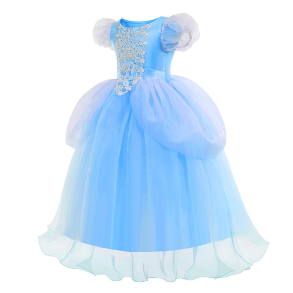 Halloween Barn Cinderella Tutu Askungen Klänning Bomull Elsa Princess Dress 100cm