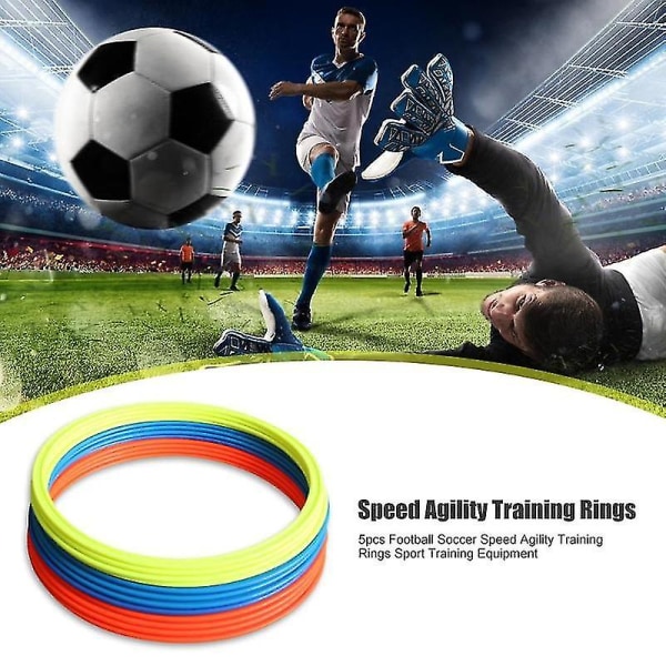 Holdbare Agility Treningsringer Bærbare 6 stk/sett Fotball Fotball Speed ​​Agility Treningsringer Sport Futbol Treningsutstyr Scrollsqy