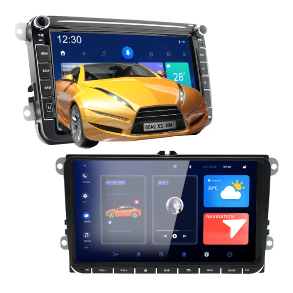 7/8/9 tommers billydsystem GPS BT FM Radiosender Multimedia Dvd Bil Android-spiller for Vm