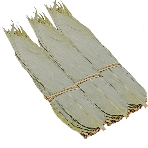 Kuivatut kokkareen lehdet kokkareen lehdet suuret kokkareen lehdet Bambu mykyn lehdet, bambun lehdet, bambun lehdet, 20 kpl (3 pakkausta)