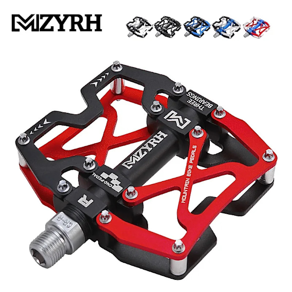 MZYRH 3 Kulelager Sykkelpedaler Ultralett Aluminium Road Bmx Mtb Pedaler Sklisikre Vanntett Sykkeltilbehør Y06-Black