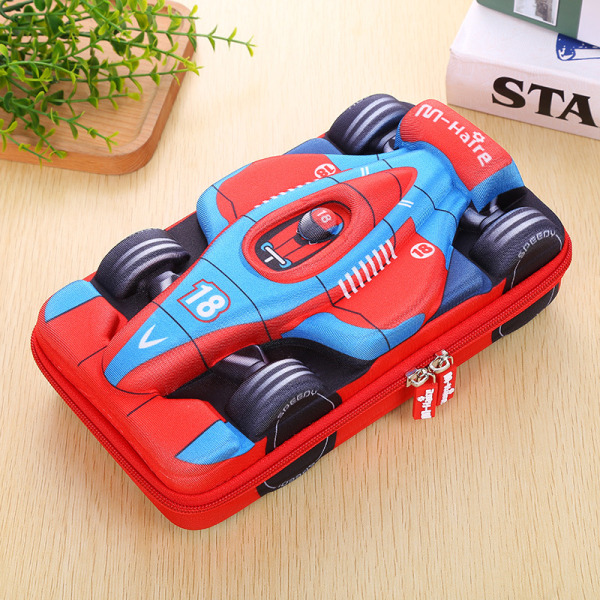 1 stycke kreativ case 3d bil case student case eva case stilig och cool brevpapper（RED）