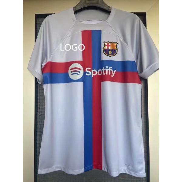 22/23 Barcelona- fotballdrakter gavi#6 Lewandowski #9 Pedri#8 Fotballskjorter Uniform Barca Kids fotballdrakt Hjemme Bortedrakt home XL