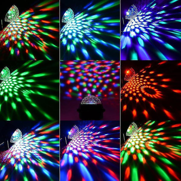 Ääniaktivoitu Pyörivä Disco Ball Party Lights Strobe Light 3w Rgb Led Lavavalot Jouluksi Koti Ktv Xmas Hääshow