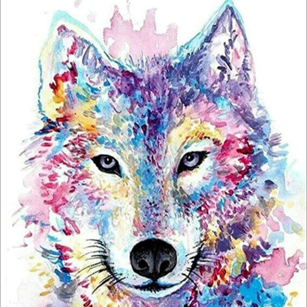 Wolf Diamond Painting Kits, Diamond Art, Full Drill 5d Diamond Dots Kits Gem Art til voksne