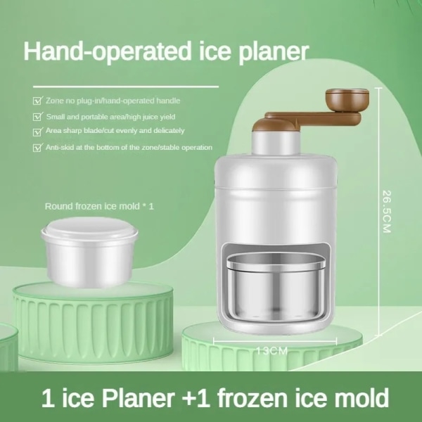 Elektrisk dubbelbladig iskross 200 ML kommersiell snökon graniseringsmaskin med gratis bricka Home Icy Drink Smoothie Maker
