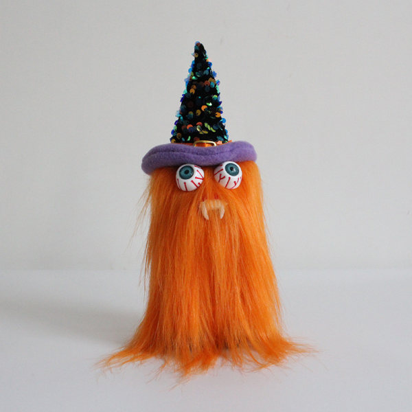 Halloween dekorative ornamenter Ghost Teeth Doll Dverg Vampyr Stående Posisjon Oransje
