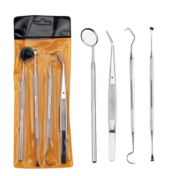 Professional Dental Hygiene Kit - 4-delat rostfritt stål silver