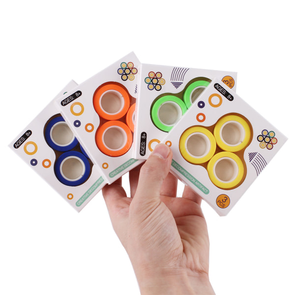 Fidget Spinner Leksaker för vuxna och barn Stress relief - Fingertoppsringar green