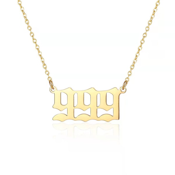 Angel nummer halsband rostfritt stål numerologi smycken