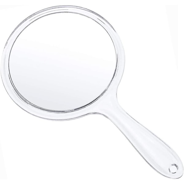 Makeup Håndspejl Dobbeltsidet 3x 1x Rundt (gennemsigtigt) high definition-sminkespejl