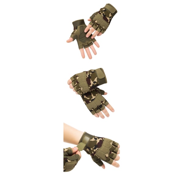 Andningsbara tyngdlyftshandskar: Fingerlösa tränings- och fitness med handledsstöd | Förbättra handflatans skydd green L