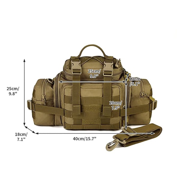 Tactical Waist Bag, Vanntett Tactical Messenger brown