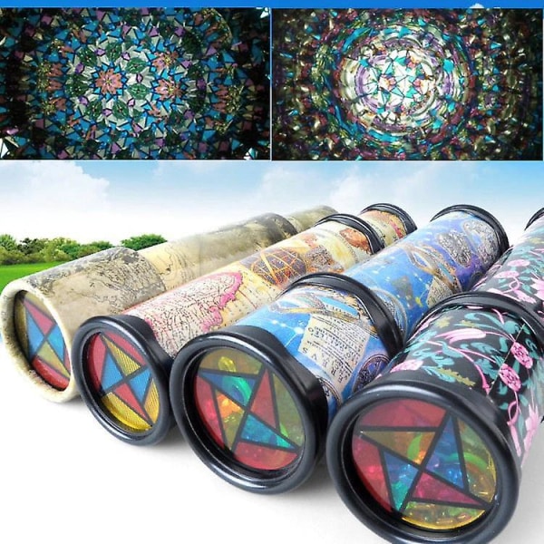 2 STK uttrekkbart roterende kaleidoskop 30 cm magiske leker