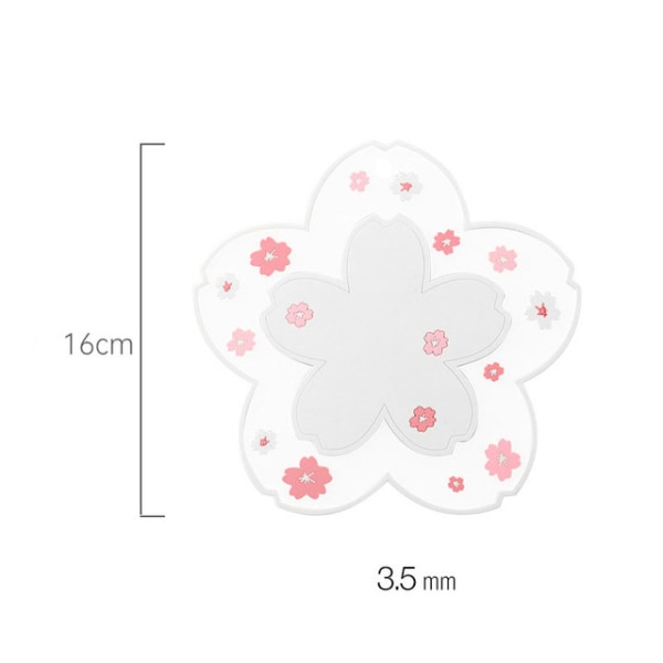 2 st underlägg, Sakura underlägg placemats bordsskålsmattor värmebeständiga placemats halkfria muggvinglas hemgåvor bröllopsdekor till henne, 11,5 cm white m