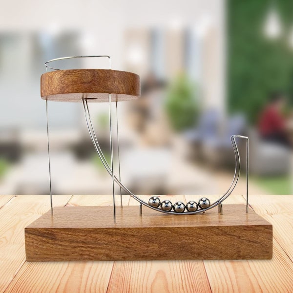 Kinetic Art Perpetual Motion Machine Ornament Dekorera presenter till vänner och familj beige