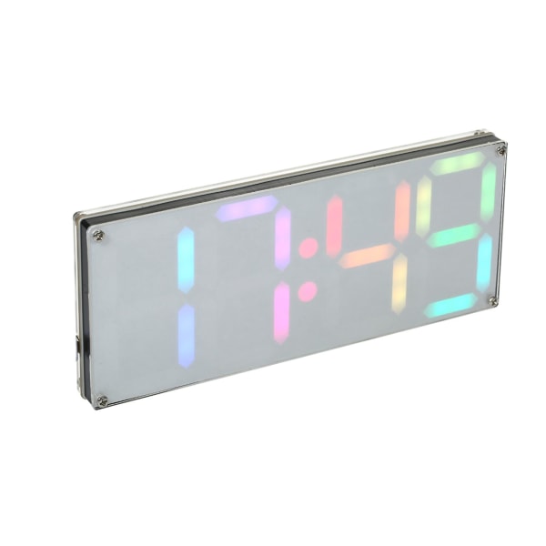 Ds3231 DIY 4-siffrig digital LED-klocksats med regnbågsfärger och genomskinligt case