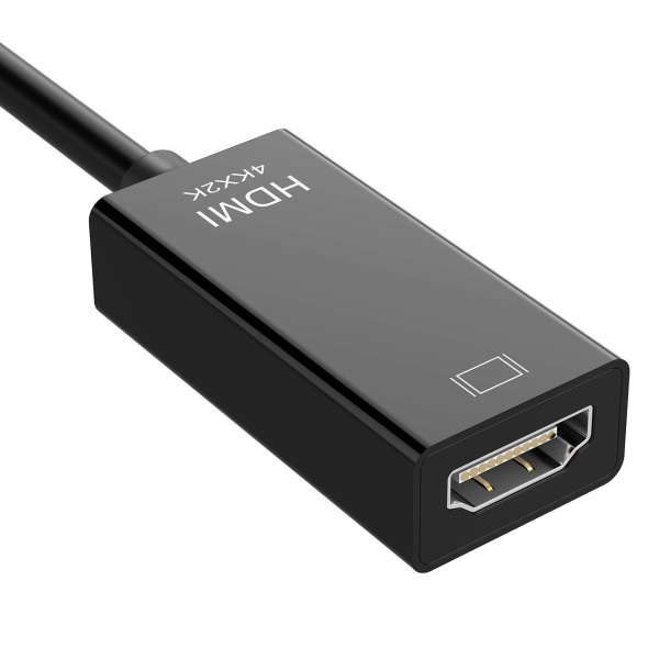 4k mini dp til HDMI skjermport adapterkabel for bærbar PC black