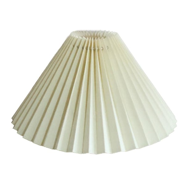 Plisserad lampskärm E27 Cover Japansk stil Tyg Bordslampa Takdekor vit