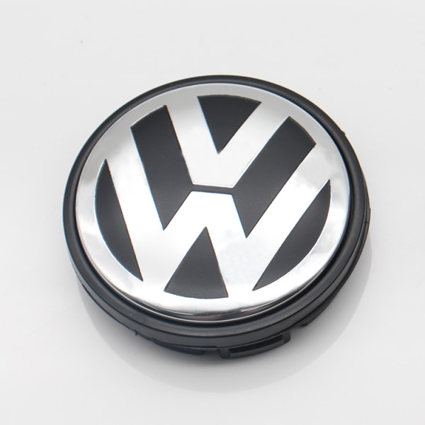 4 STK Hjulnav Center Cap Logo Velegnet til VW 56mm