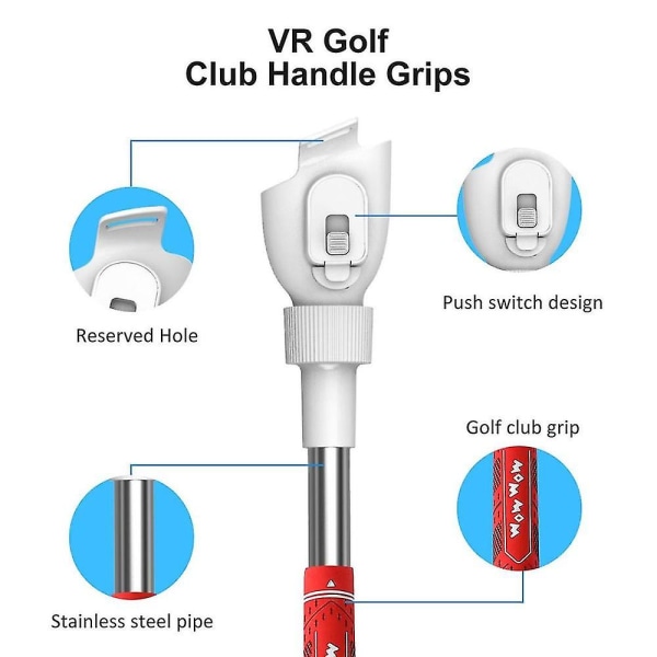 Vr Golf Club Adapter För Rift S Controller Grips Stick Handtag Golf Club Attachment For Vr