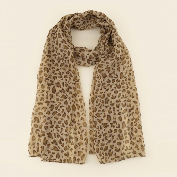 Leopard print scarf soft, printed silk scarf women's shawl