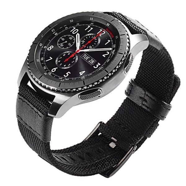 Nylonrem armbånd - For Samsung Galaxy Watch S3 Frontier 46mm black