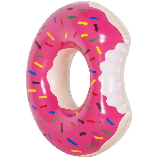 Oppustelig Donut Float; 120 cm Pool Party oppustelig luftmadras pink 120cm