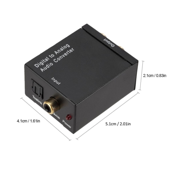 Digital til Analog Audio Converter til RCA Switcher Selector Box