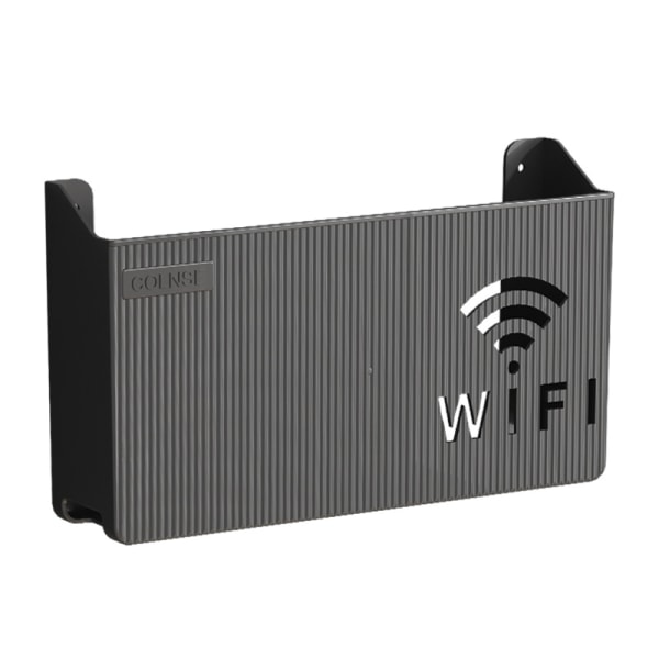 Wifi Router Hylde Organizer Vægmontering Set Top Box black