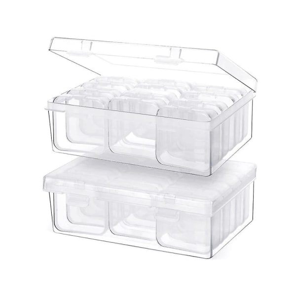 24st liten organizer Plastförvaringsbehållare Klar case Hantverksbehållare med 2st H