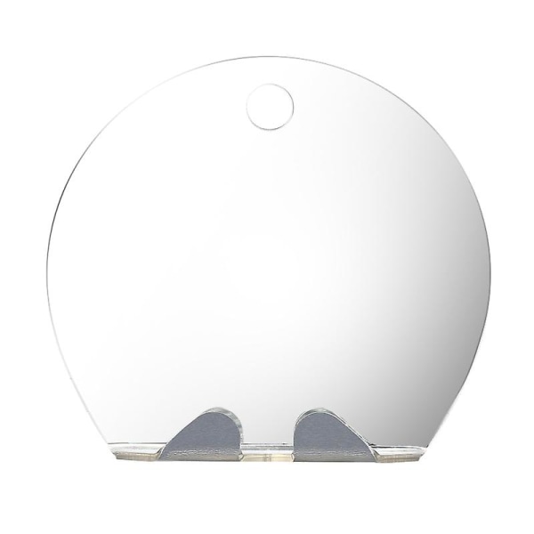 Duschspegel för rakning Dimfri badrumsspegel med sug Bärbar handhållen dimmfri rund spegel för smink Skäggvård & resor