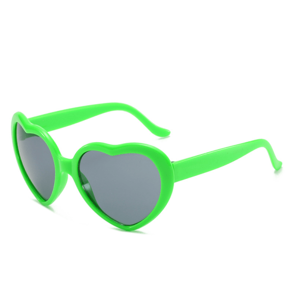 Kompatibel med kompatibel med hjerteform lette solbriller green