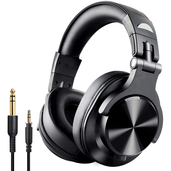 Bluetooth-hodetelefoner over øret, HiFi stereo-hodetelefoner trådløse svart