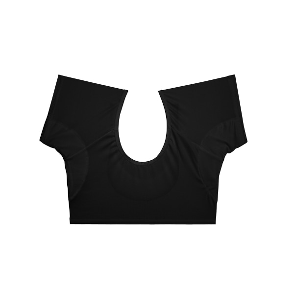 Återanvändbar, tvättbar, svettsäker T-shirt med armhålor black L