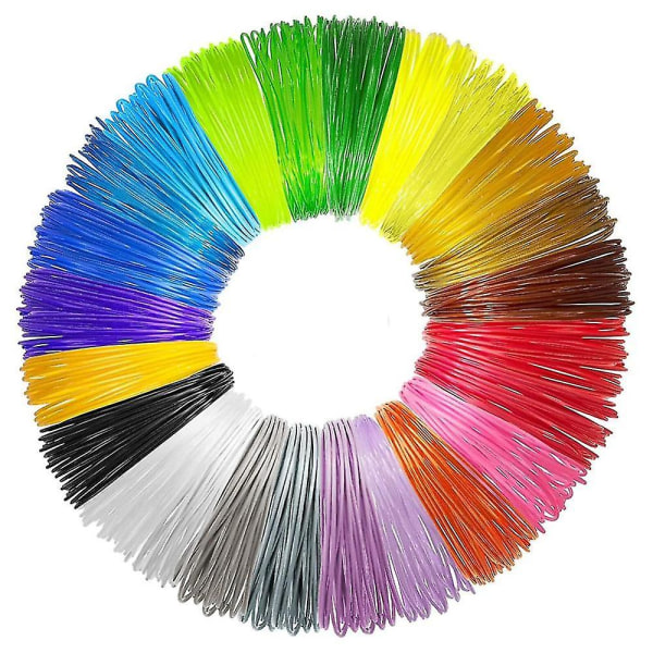 25 farver filament refills, 1,75 mm premium filament til 3d printer/, hver farve 16 ft
