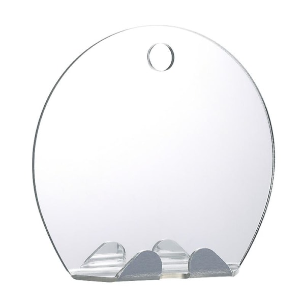 Duschspegel för rakning Dimfri badrumsspegel med sug Bärbar handhållen dimmfri rund spegel för smink Skäggvård & resor