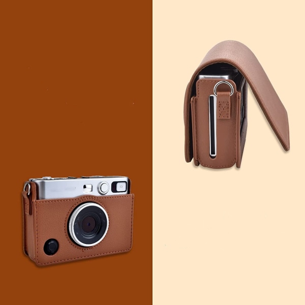 Mini EVO-kameraveske, PU-lærveske Veskevifte brun