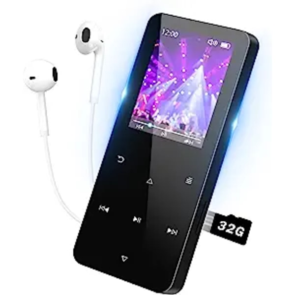 MP3-afspiller med Bluetooth 5.0 til op til 30 timers musikafspilning. Bærbar digital musik uden tab