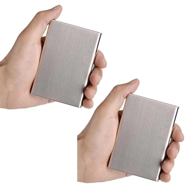2-delad modeexklusiv stålklämma/plånbok