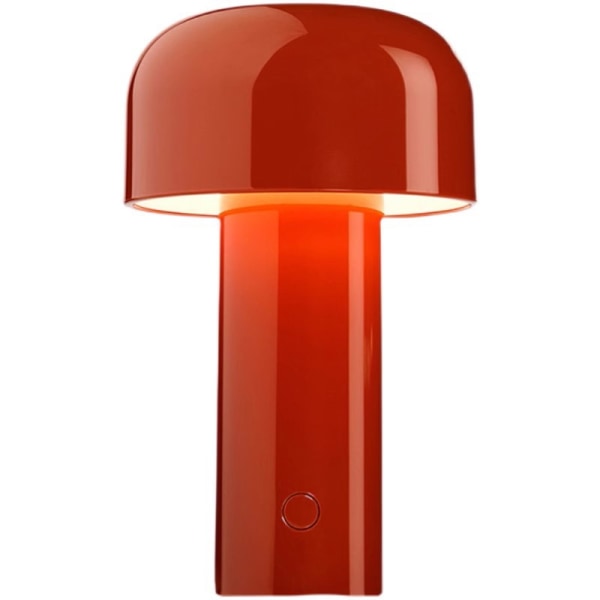 LED Creative Mushroom Lade Bordlampe 3w Niveau 3 Metal Natlys red