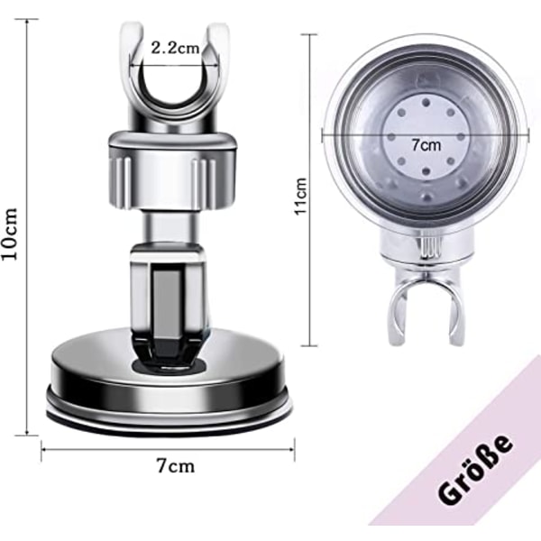 Duschhuvudhållare sugkopp, justerbar badrumssugkopp