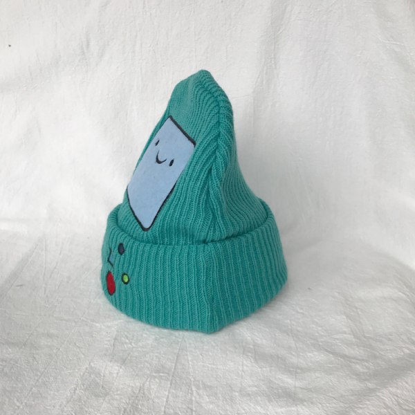 Naiset Fun Anime Adventure Time Adult Beanie Hat Miesten Neulottu Hat Musta