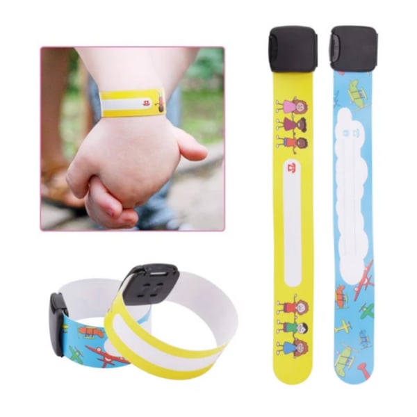 8 STK Kids Anti Lost Information Armbånd Barn Gjenbrukbare Outdoor Safety ID Armbånd