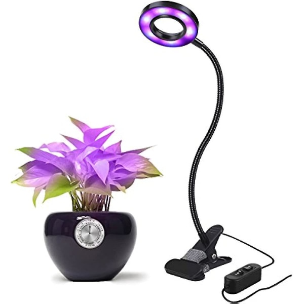 Led Grow 10w rouge justerbar og 6 dæmpbare plantevokselamper med kol de cygne